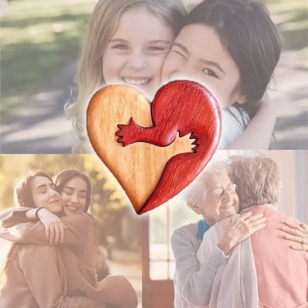 🌲 A Hug From My Heart For You (Handmade Wood Carvings)