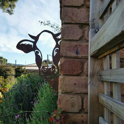 Handmade custom cow ornament