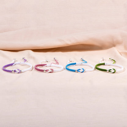 🎁-To My Granddaughter "Forever Linked Together" Handmade Braided Bracelet